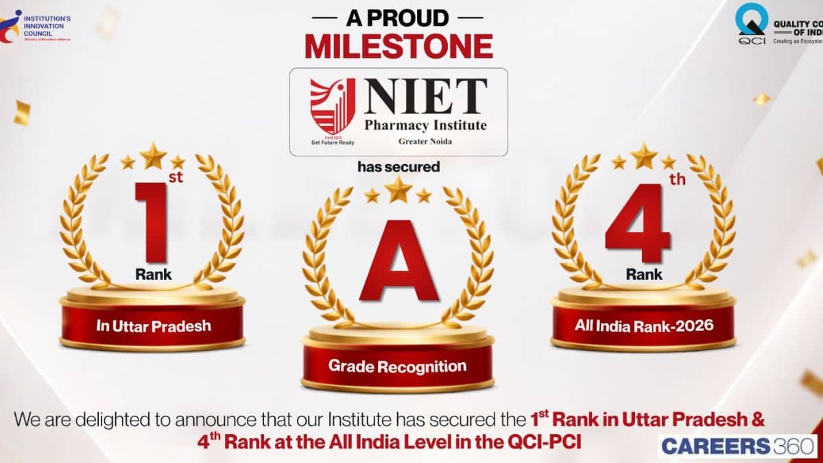 NIET Pharmacy Institute Achieves 1st Rank in Uttar Pradesh and 4th Rank Nationally in QCI-PCI Rankings 2026